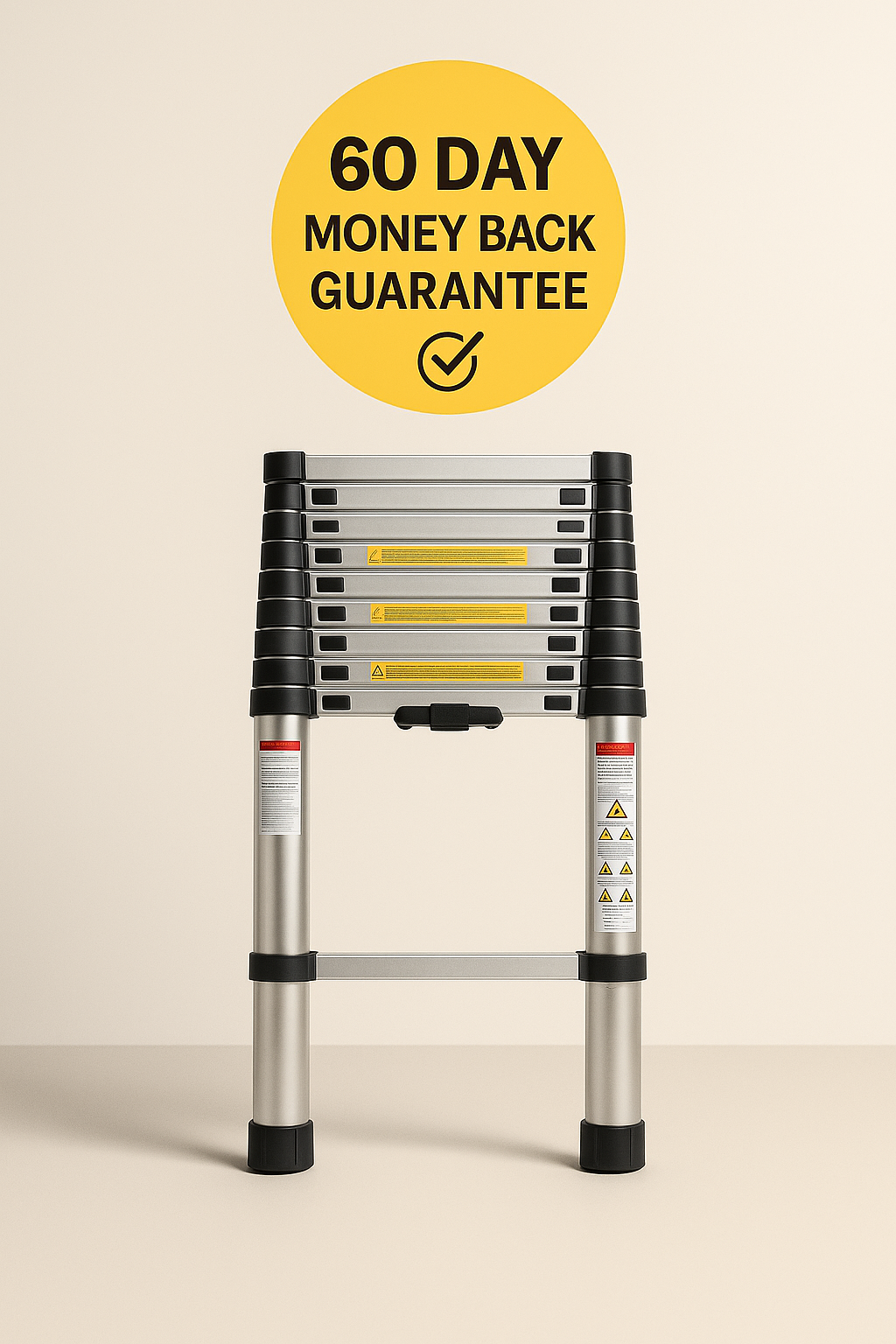 ProReach™ Telescopic Ladder – Compact, Strong & Portable (8.5 ft)