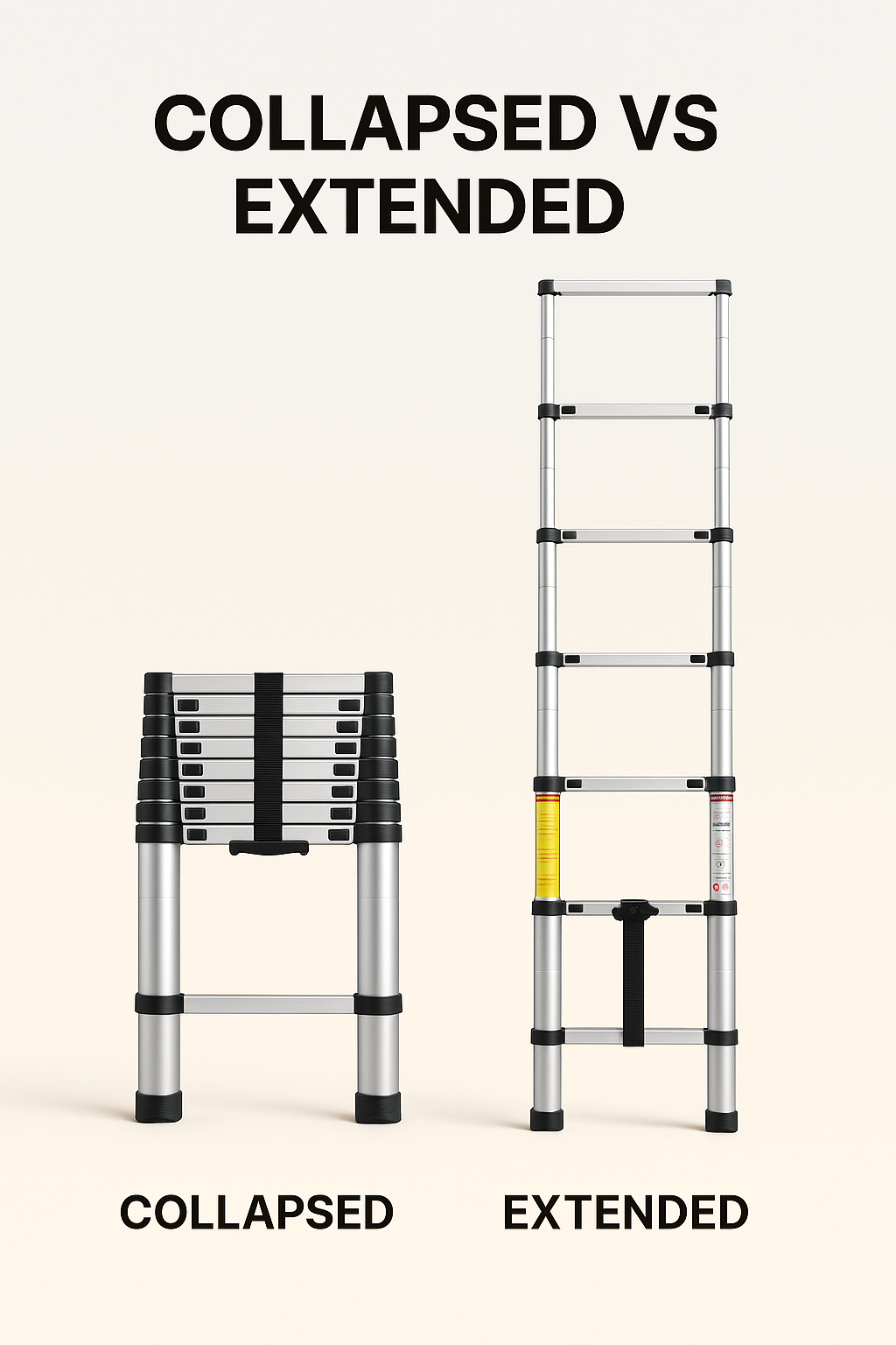 ProReach™ Telescopic Ladder – Compact, Strong & Portable (8.5 ft)
