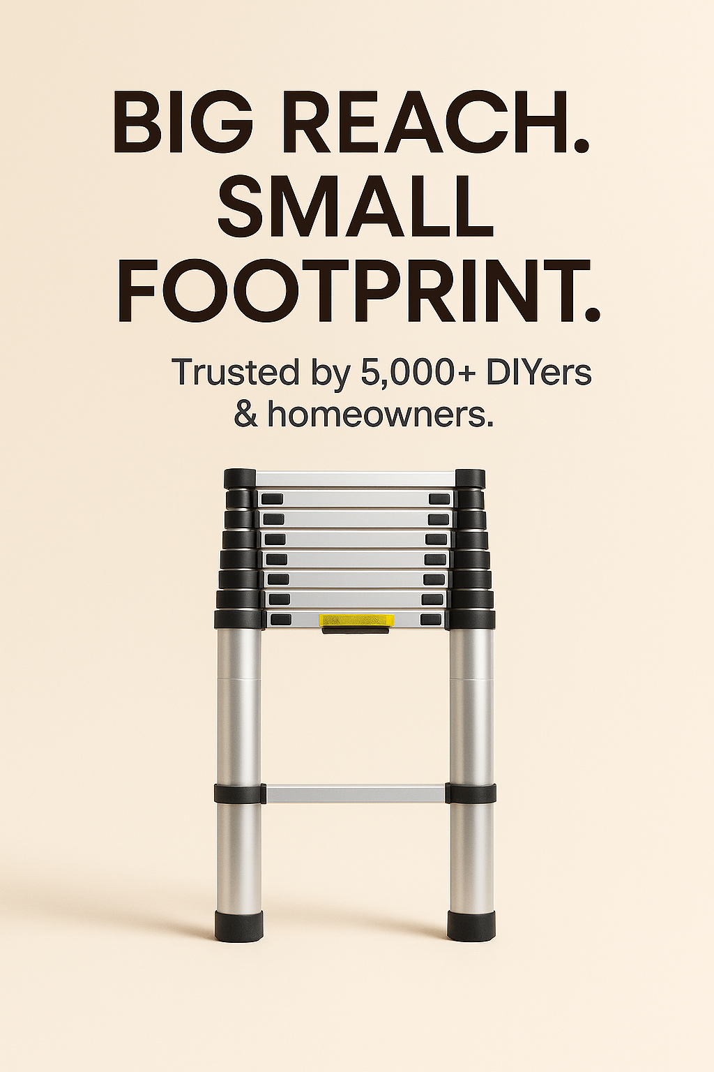 ProReach™ Telescopic Ladder – Compact, Strong & Portable (8.5 ft)